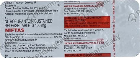 Niftas Sr 100 Mg Tablet 10 Uses Side Effects Price Dosage