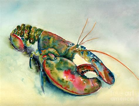 Painted Lobster Painting By Amy Kirkpatrick