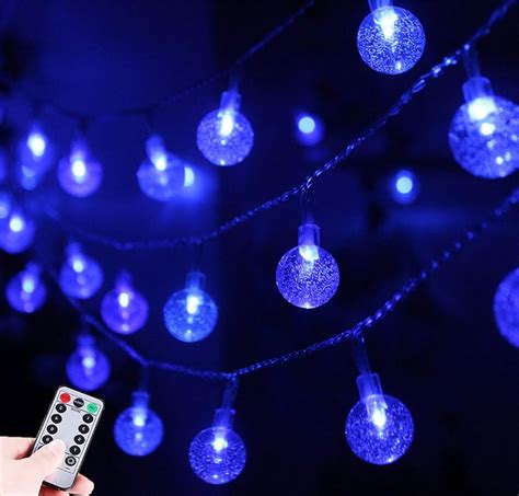 Foot Battery Operated Led Fairy Lights Waterproof With 20 Blue Micro