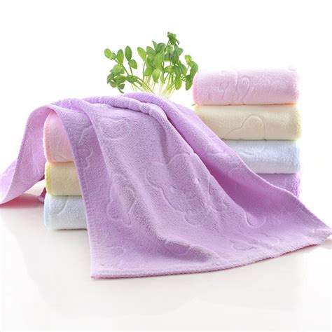 Microfiber Embossed Childrens Small Towel 25x50cm Soft Plain