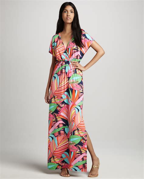 Trina Turk Amrita Palm Print Maxi Dress
