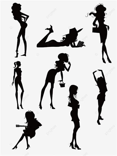 Fashions Silhouette Vector Png Fashion Sexy Beauty Silhouette Vector
