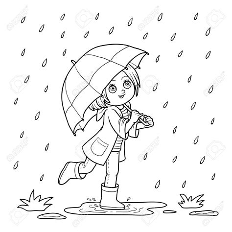 beautiful girl coloring pages girl under umbrella coloring pages