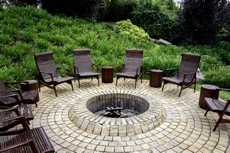 Fire Pit Rustic Backyard Chair Mikula Contracting