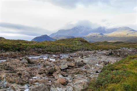 The Cuillin Hills And The River Sligachan On The Isle Of Skye Stock