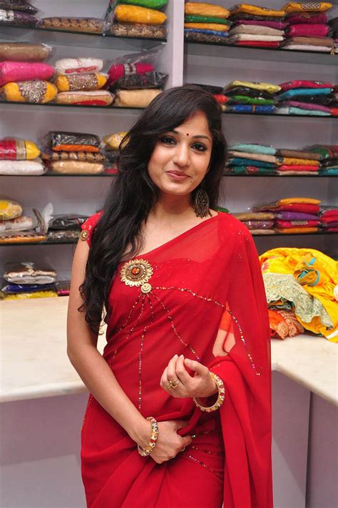 Hot Blog Photos Madhavi Latha Latest Hot Stills In Red Saree