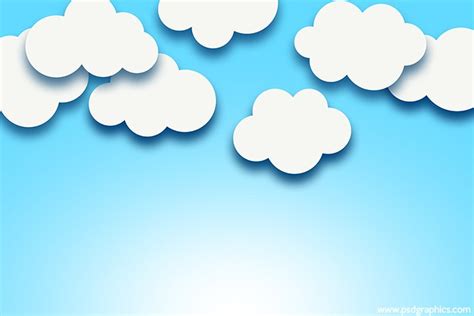 Cloudy Sky Cartoon Background Psdgraphics