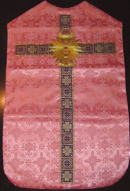 Vestment Liturgy Clergy Gold Work Rose Color Priest Christmas