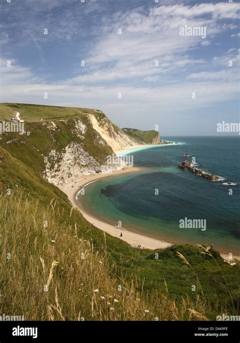 The South West Coastal Path Dorset Looking From Durdle Door To