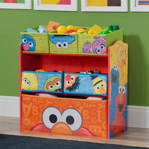 Buy Sesame Street 6 Bin Design And Store Toy Organizer By Delta
