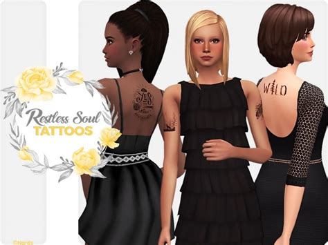 Restless Soul Tattoos Set At Nords Sims Sims 4 Updates