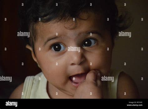 Infants Close Up Of Am Adorable Very Expressive Big Eyed Cute Indians