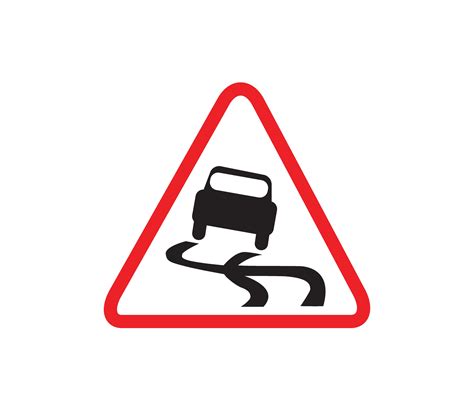 Road Sign For Slippery Road Clipart Best