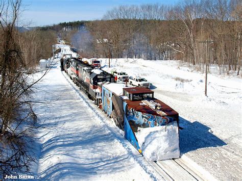 Snow Plow Train At East Deerfield The Nerail New England Railroad