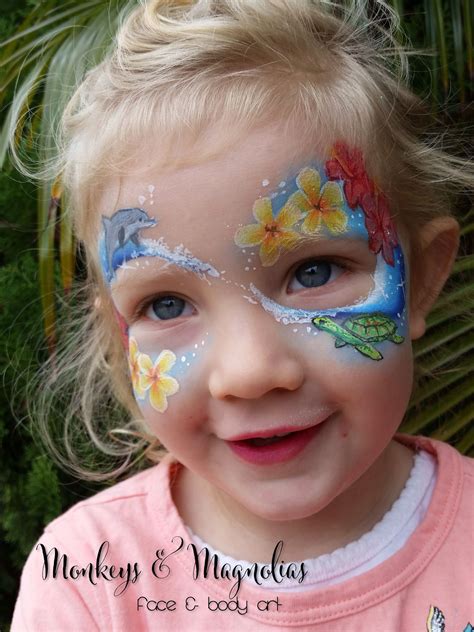 Ocean Face Painting Monkeys And Magnolias Face And Body Art Face