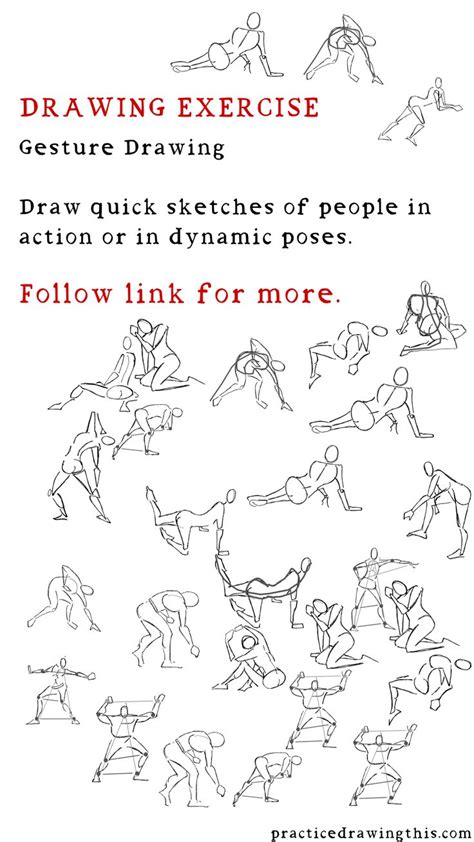 Gesture Drawing Drawing Exercises Sketches Of People Pencil Drawing