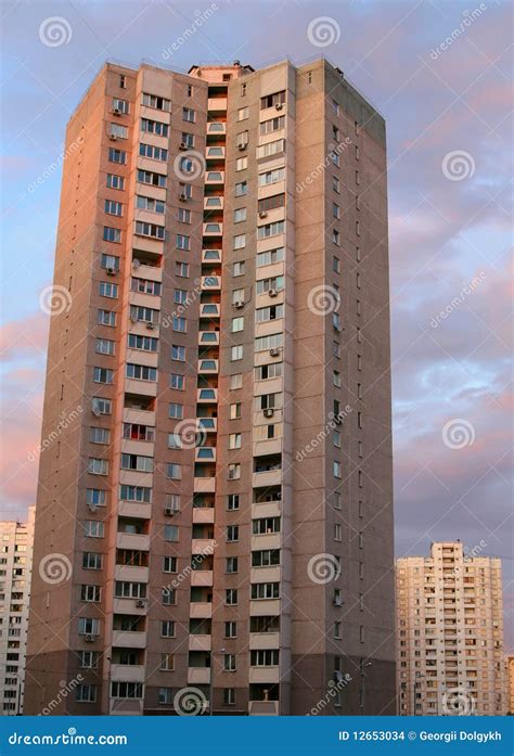 Tall Apartment Building Stock Photo Image Of Block Majestic 12653034