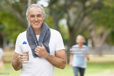 Mature Man Cooling Off After Workout High Res Stock Photo Getty Images