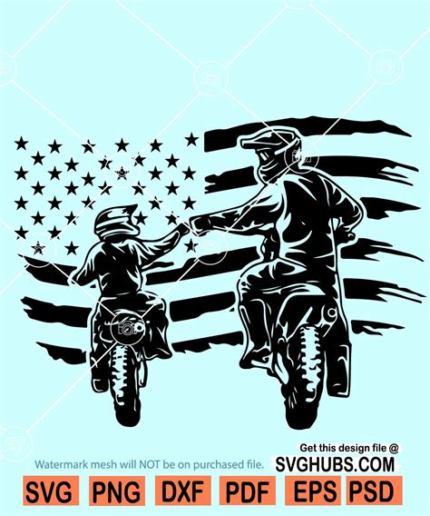 Father And Son Dirt Biker Svg Dad And Son Biker Svg Dad And Son Dirt