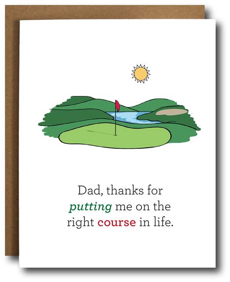 Golf Dad Fathers Day Card The Card Bureau