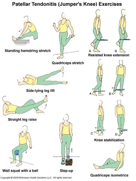 Jumpers Knee Exercise Physical Therapy Exercises Knee Strengthening
