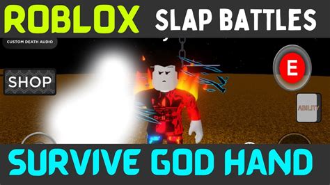 Slap Battles Roblox How To Survive God Hand Youtube