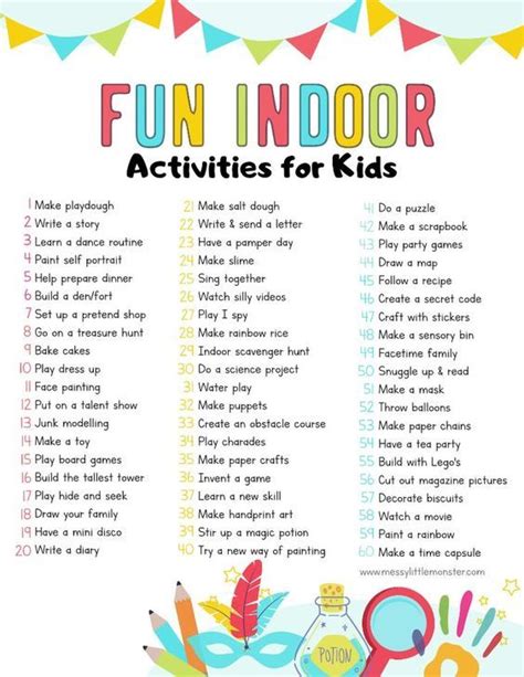 A Huge Collection Of Fun And Easy Indoor Activities For Kids Now That