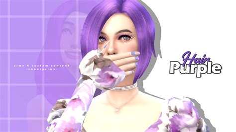 New Hair Color Alert Purple Hair Cc For Sims 4 — Snootysims