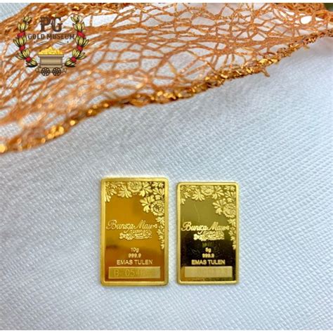 Public Gold Bungamas Series Bar Pg 5g Au 9999 24k Gold Pgmall