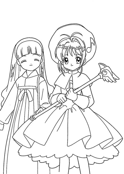 Sakura Characters Coloring Pages For Kids Printable Free Cardcaptor