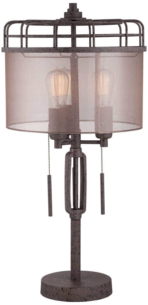 Lock Arbor Industrial Farmhouse Table Lamp 2875 Tall Rustic Bronze