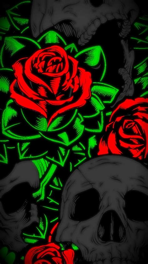 720p Free Download Rose Skulls Roses Hd Phone Wallpaper Peakpx