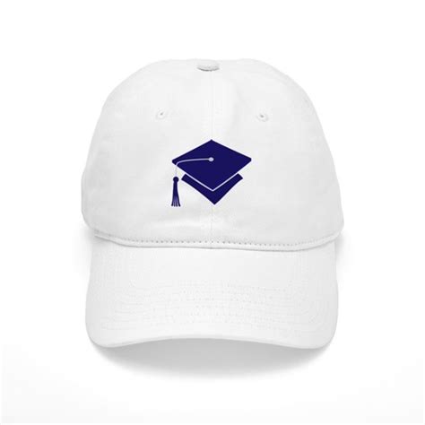 Navy Blue Grad Hat T Cap By Homewiseshopper Cafepress