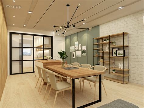 Decor ideas for open floor plans case design. Modern Scandinavian Dining Room Kitchen condominium design ...