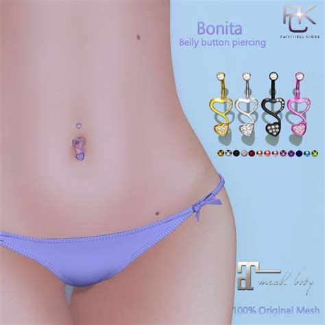 Second Life Marketplace Pkc Bonita Belly Button Piercing