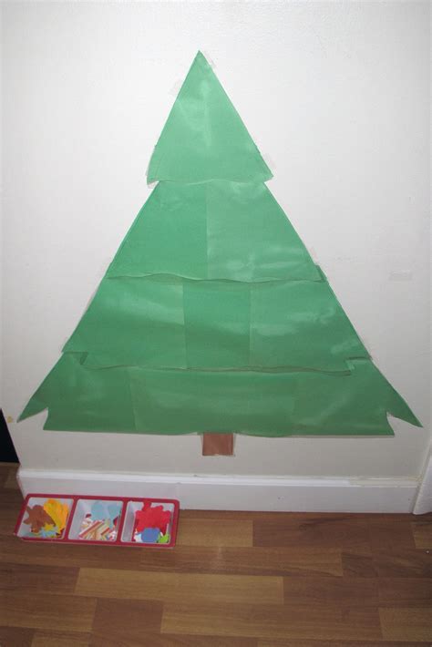 Peaceful Parenting Decorating A Contact Paper Christmas Tree