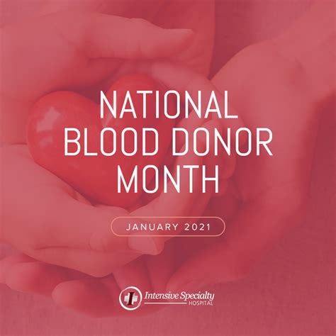 National Blood Donor Month Intensive Specialty Hospital