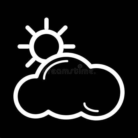web icon sun and clouds vector icon isolated on white stock vector illustration of decoration