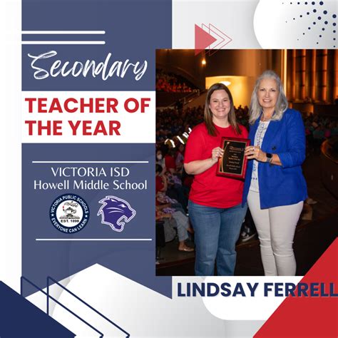 Visd Secondary Teacher Of The Year Lindsay Ferrell Named Region 3