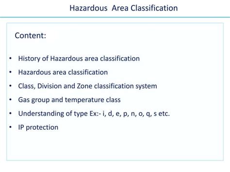 Hac Hazardous Area Classification Ppt