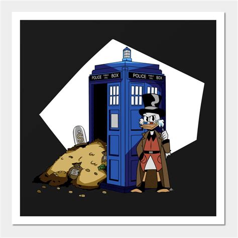 The 10th Doctor Vs Ducktales Scrooge Wall And Art Print Ducktales In