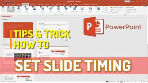 Microsoft Power Point How To Set Slide Timing Youtube