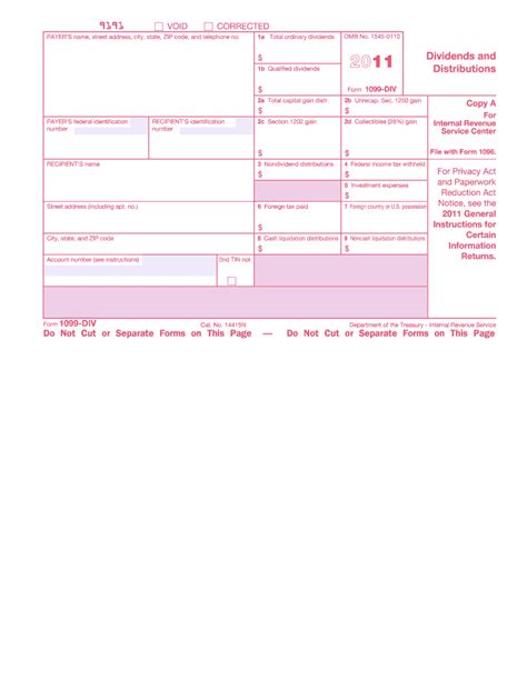 1099 Div Fillable Form 2011 Fill Out And Sign Online Dochub
