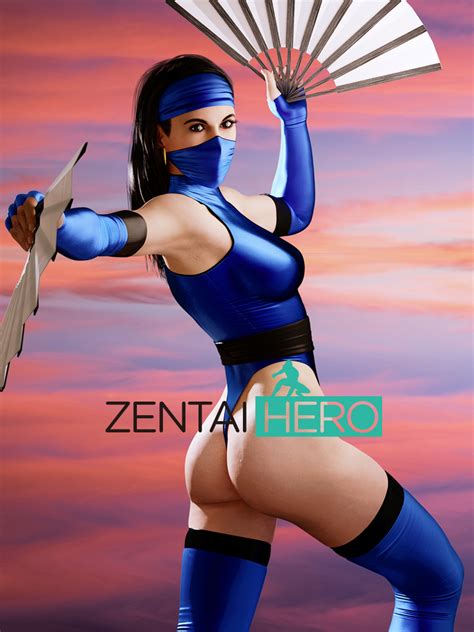 Sexy Blue Shiny Mortal Kombat Kitana Ninja Cosplay Costume 21070503