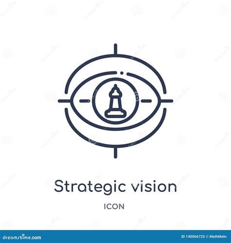 Strategic Vision Icon From Startup Stategy And Success Outline