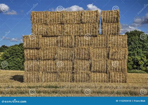 Square Straw Bales Under A Blue Sky Stock Photo Image Of Wheat