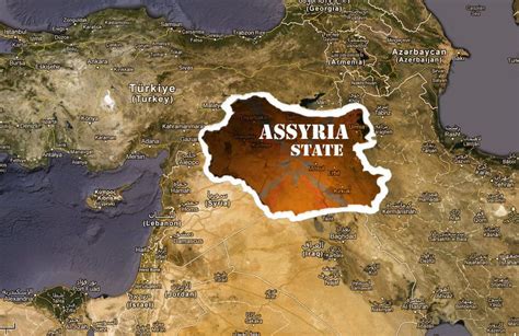 Assyria On A Modern Map Modern Map Map History