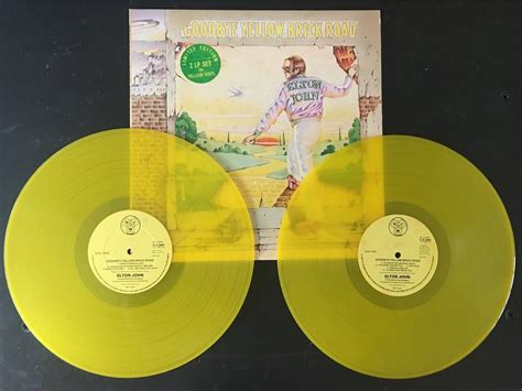 Elton John Goodbye Yellow Brick Road Lp Uk Yellow Vinyl
