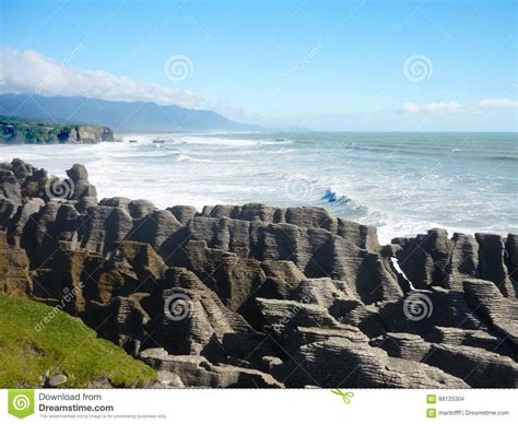 Pancake Rocks Stock Photo Image Of Coastal Multilayered 88125304