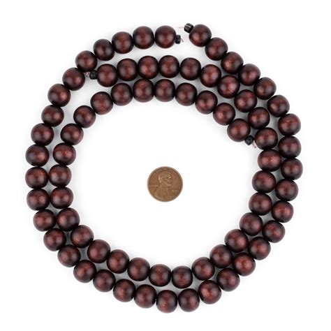 Dark Brown Round Natural Wood Beads 12mm The Bead Chest